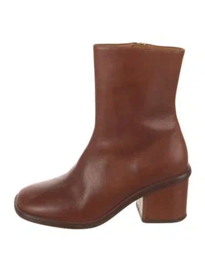 Pre-owned Chloé Leather Boots In Brown
