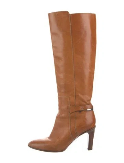 Pre-owned Chloé Leather Boots In Brown