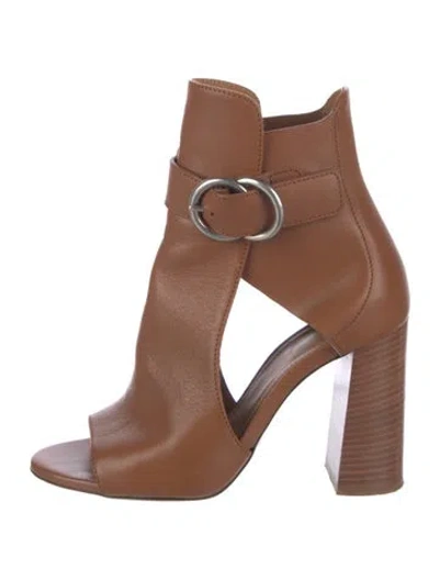Pre-owned Chloé Leather Boots In Brown