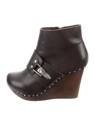 Pre-owned Chloé Leather Boots In Brown