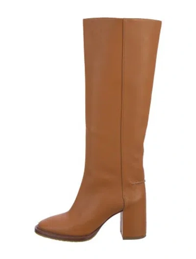 Pre-owned Chloé Leather Boots In Brown