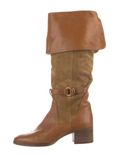 Pre-owned Chloé Leather Boots In Neutral