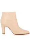 Chloé Leather Boots In Nude