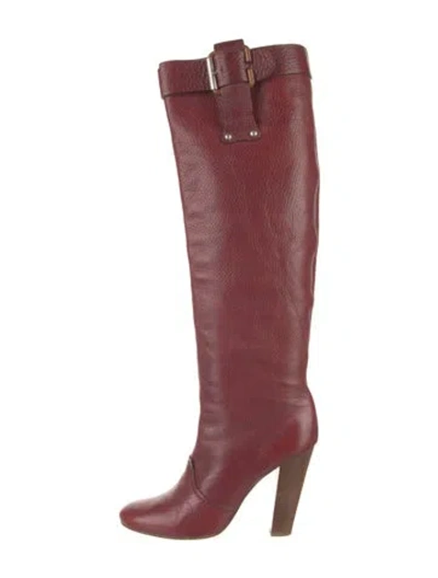 Pre-owned Chloé Leather Boots In Red