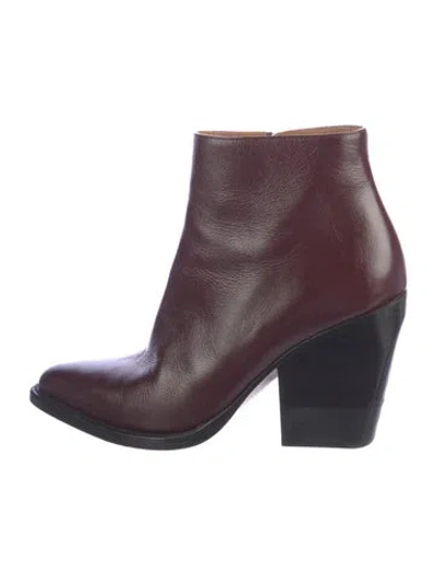 Pre-owned Chloé Leather Boots In Red