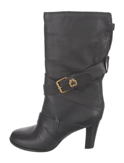 Pre-owned Chloé Leather Boots W/ Tags In Black