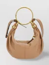 Chloé Leather Bracelet Handbag With Round Brass Handle