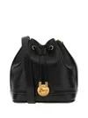 Chloé Chloe Black Leather Bucket Bag In Black