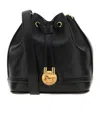 Chloé Leather Bucket Bag Adjustable Strap In Black