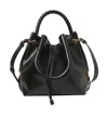 Chloé Marcie Bucket Bag In Shiny Calfskin In Black