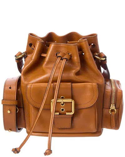 Chloé Leather Bucket Bag In Brown