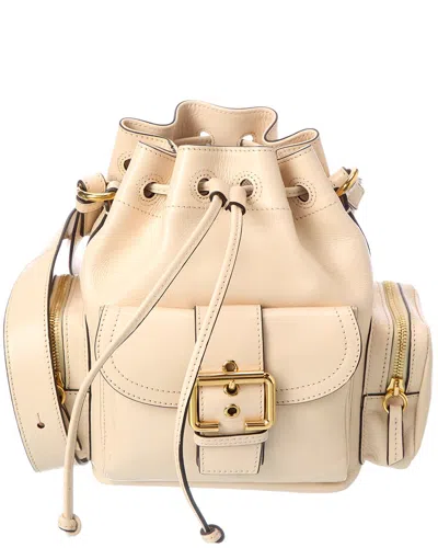 Chloé Leather Bucket Bag In Neutral