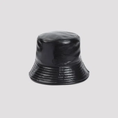Chloé Chloe Leather Bucket Hat Women In Black