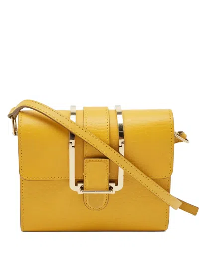 Pre-owned Chloé Leather Buckle Crossbody Bag In Yellow