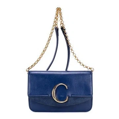 Pre-owned Chloé Leather C Bag In Blue