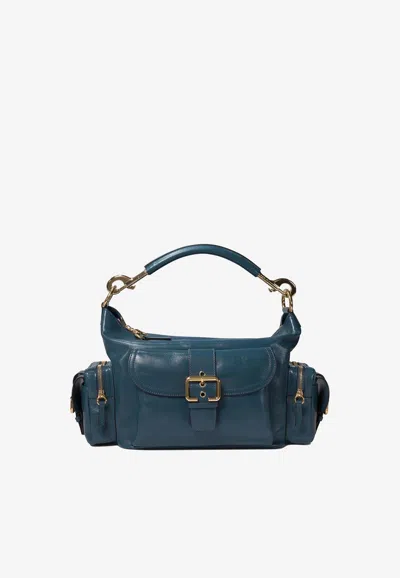 Chloé Leather Camera Bag In Blue