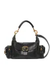 Chloé Camera Bag Medium In Natural Shiny Calfskin In Black