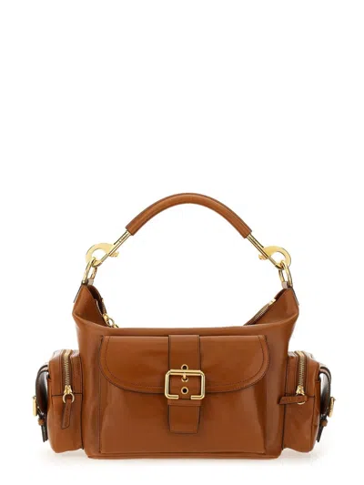 Chloé Mini Leather Camera Handbag In Brown