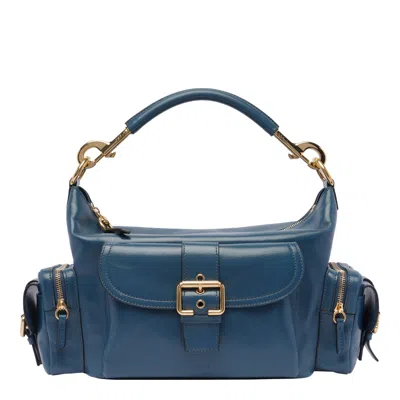 Chloé Leather Camera Bag In Blue