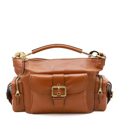 Chloé Leather Camera Bag In Clay Brown