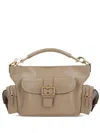 Chloé Medium Double Carry Leather Shoulder Bag In Neutral