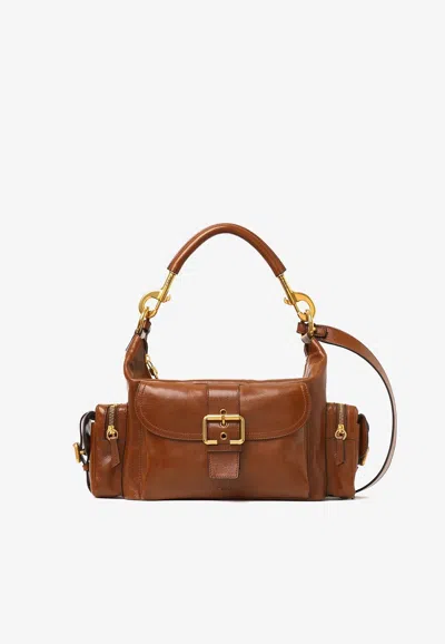 Chloé Leather Camera Bag In Brown