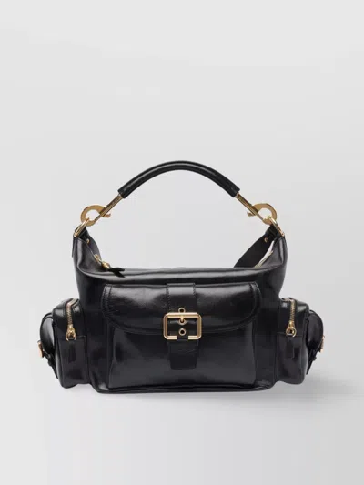 CHLOÉ LEATHER CAMERA BAG BUCKLE DETAIL