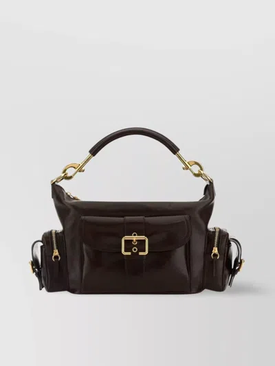 CHLOÉ LEATHER CAMERA BAG BUCKLE DETAIL