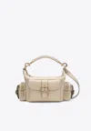 Chloé Leather Camera Shoulder Bag In Beige