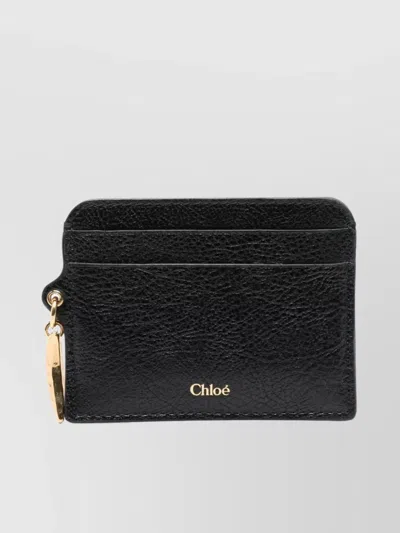 Chloé Leather Cardholder In Black