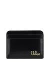 Chloé Womens Black Iconic Leather Card Holder In Black