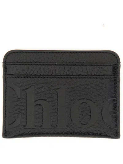 CHLOÉ LEATHER CARD HOLDER