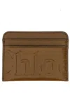 Chloé Chloe' Women Leather Card Holder In Brown