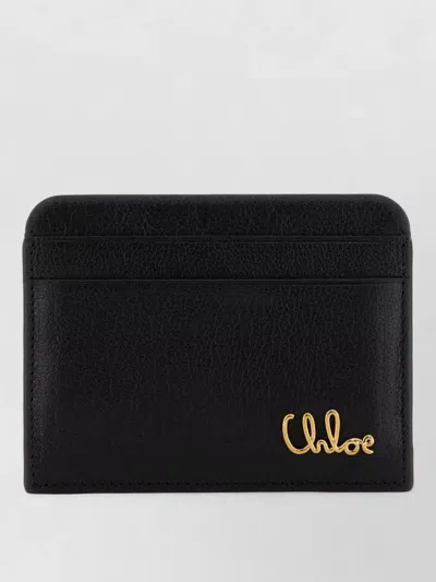 Chloé Leather Card Holder Compact Design Accessory