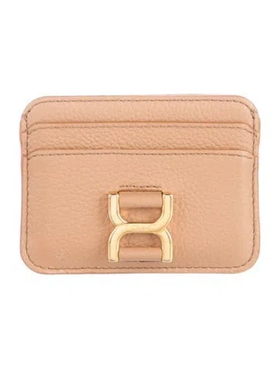 Pre-owned Chloé Leather Card Holder In Neutrals