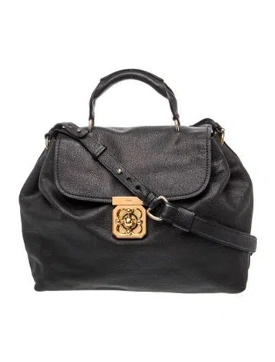 Pre-owned Chloé Leather Celine Boogie In Black