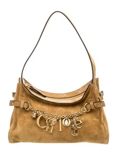 Pre-owned Chloé Leather Charms Small In Brown