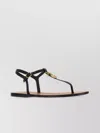 Chloé Leather-buckle Charm Sandals In Black