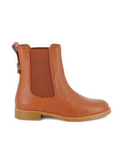 Chloé Kids' Leather Chelsea Boots