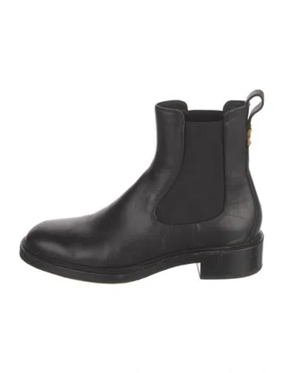 Pre-owned Chloé Leather Chelsea Boots In Black