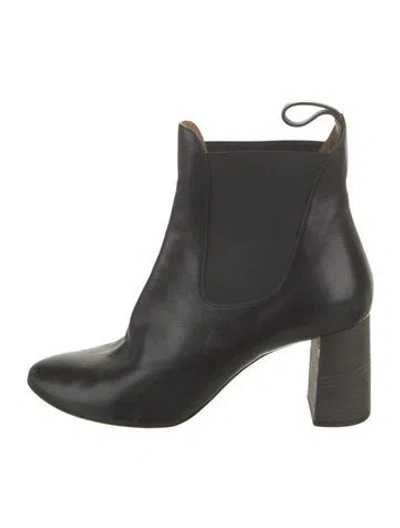 Pre-owned Chloé Leather Chelsea Boots In Black