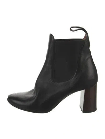 Pre-owned Chloé Leather Chelsea Boots In Black