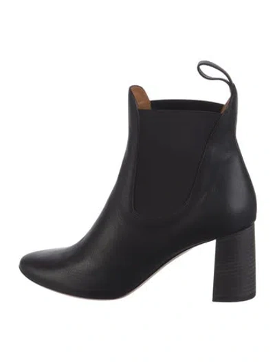 Pre-owned Chloé Leather Chelsea Boots In Black