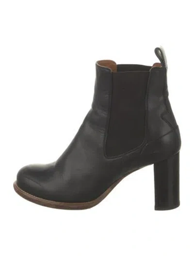 Pre-owned Chloé Leather Chelsea Boots In Black