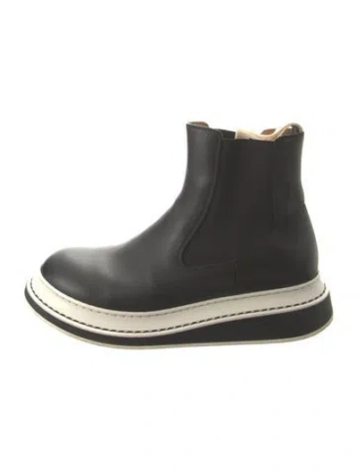 Pre-owned Chloé Leather Chelsea Boots In Black