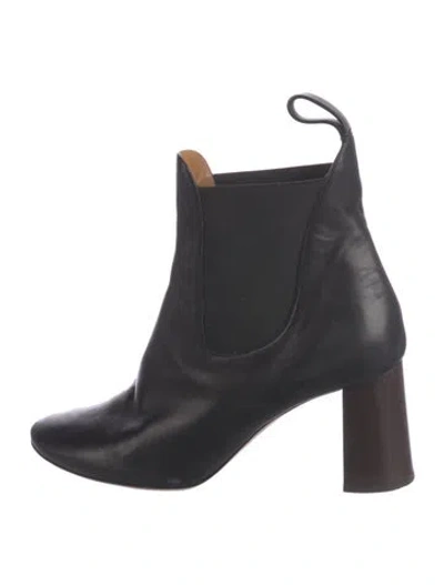 Pre-owned Chloé Leather Chelsea Boots In Black