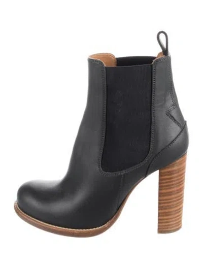 Pre-owned Chloé Leather Chelsea Boots In Black
