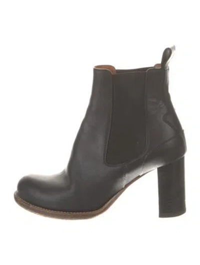 Pre-owned Chloé Leather Chelsea Boots In Blue