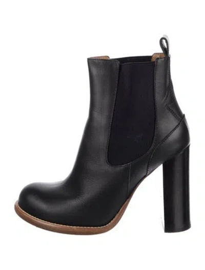 Pre-owned Chloé Leather Chelsea Boots In Blue