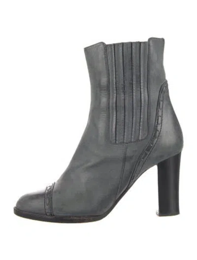 Pre-owned Chloé Leather Chelsea Boots In Blue